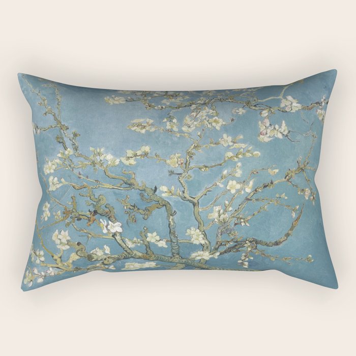 Almond Blossoms by Vincent Van Gogh Rectangular Pillow Gallery Image 2