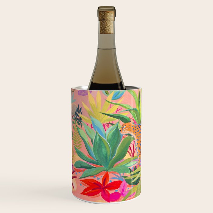Leopard in Succulent Garden Wine Chiller Gallery Image 2