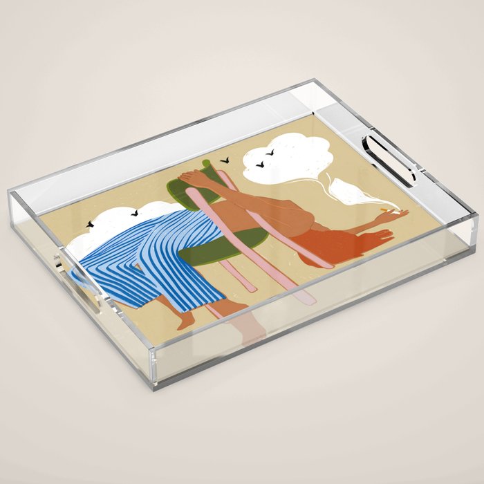 Smoking Up And Making Clouds Acrylic Tray Gallery Image 1