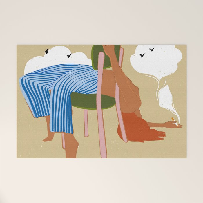 Smoking Up And Making Clouds Welcome Mat Gallery Image 1