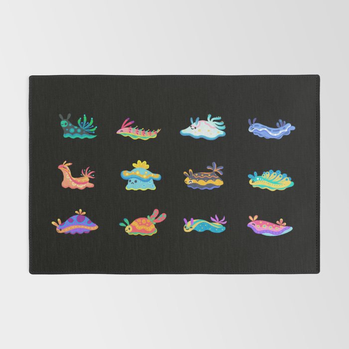 Sea slug - black Rug Gallery Image 2