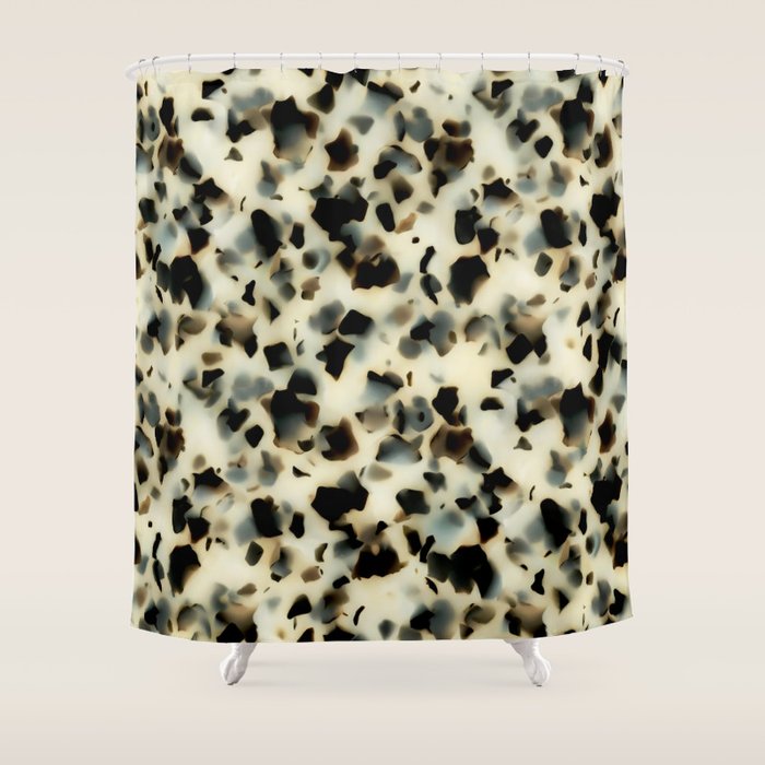 Ivory Acetate Tortoise Shell Shower Curtain Gallery Image 1