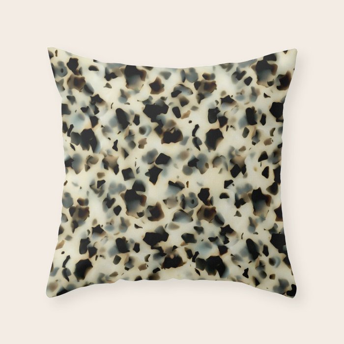 Ivory Acetate Tortoise Shell Throw Pillow Gallery Image 1
