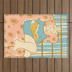 Portrait of a Woman Reading - Quiet Time 1 Outdoor Rug Gallery Image 1
