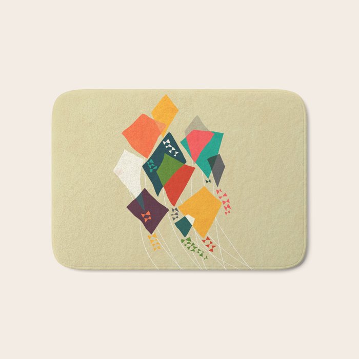 Whimsical kites Bath Mat Gallery Image 1