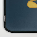 Scandi Garden Retro Minimalist Flower Pair in Mustard Yellow and Navy Blue Laptop Sleeve Gallery Image 3