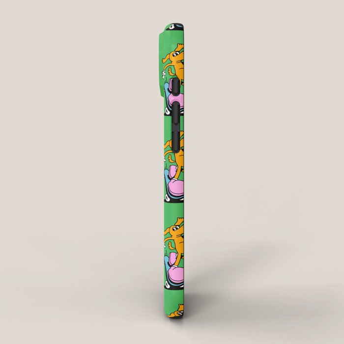 Retro dog cartoon character pattern iPhone Case Gallery Image 2