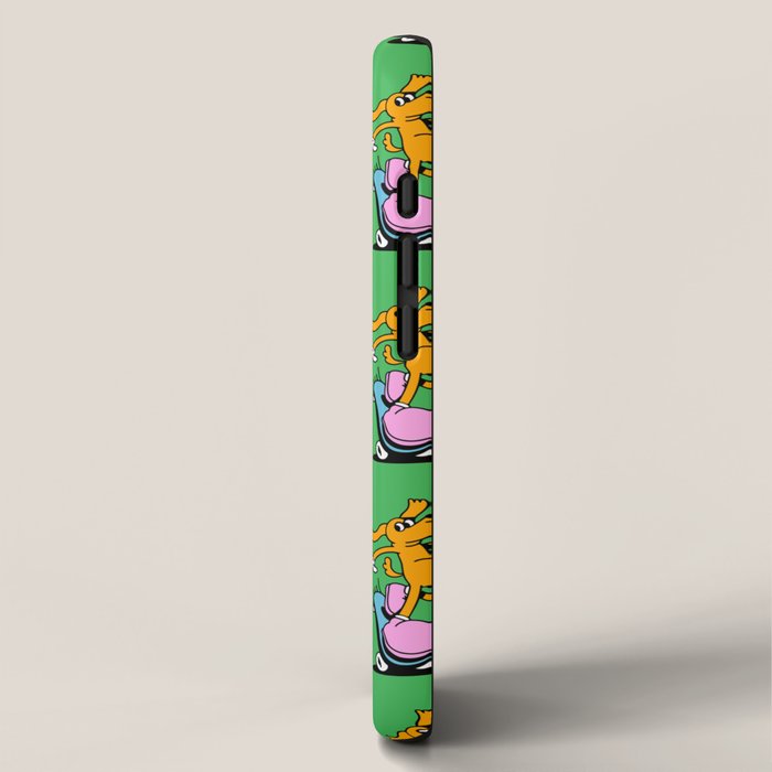 Retro dog cartoon character pattern iPhone Case Gallery Image 2