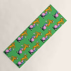 Retro dog cartoon character pattern Yoga Mat Gallery Image 1