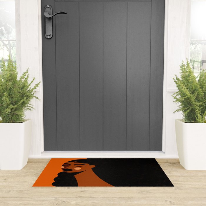 Portrait of Silent Strength Welcome Mat Gallery Image 3