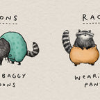 Raccoons Wearing Baggy Pantaloons Coffee Mug Gallery Image 2