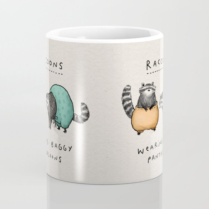 Raccoons Wearing Baggy Pantaloons Coffee Mug Gallery Image 4