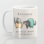 Raccoons Wearing Baggy Pantaloons Coffee Mug Gallery Image 3
