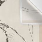 Modern Cat Sketch Wall Tapestry Gallery Image 3