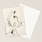 Modern Cat Sketch Stationery Card Gallery Image 2