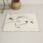 Modern Cat Sketch Rug Gallery Image 1