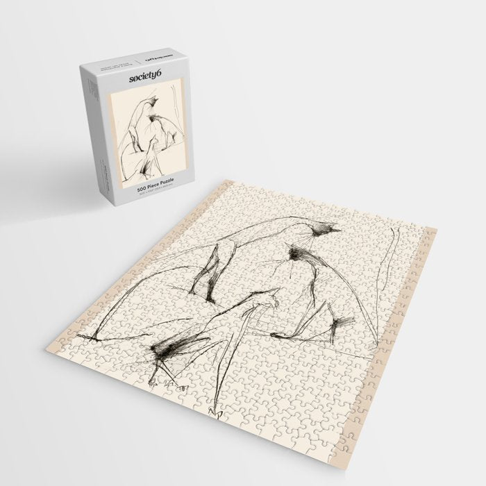 Modern Cat Sketch Jigsaw Puzzle Gallery Image 2