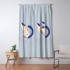 Purrcelin Cat Butt - Charming Delft Pottery Kitty Window Curtain Gallery Image 5
