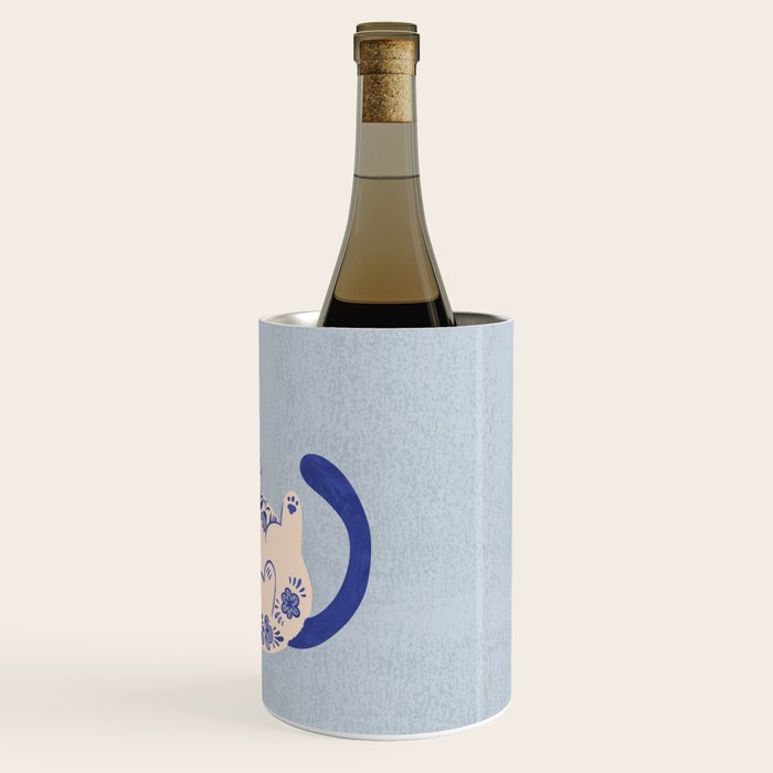 Purrcelin Cat Butt - Charming Delft Pottery Kitty Wine Chiller Gallery Image 3