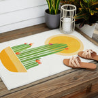 Golden Summer Cactus Outdoor Rug Gallery Image 2