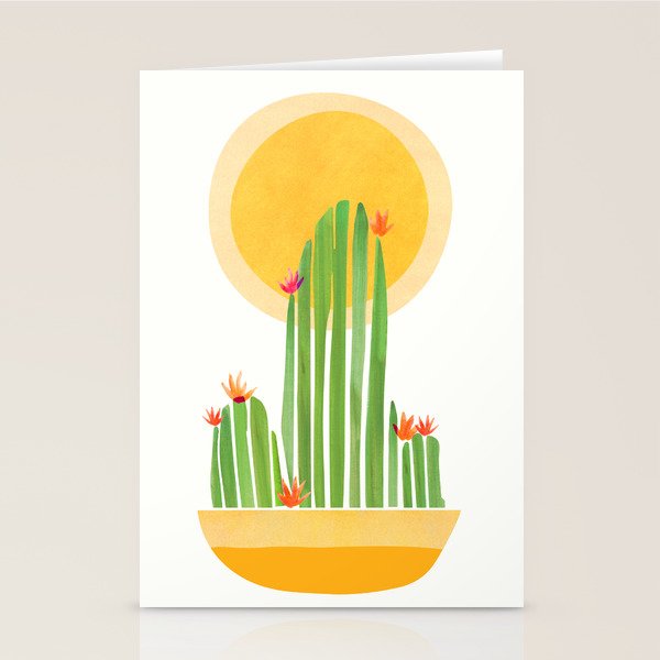 Golden Summer Cactus Stationery Card Gallery Image 2