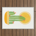 Golden Summer Cactus Outdoor Rug Gallery Image 1