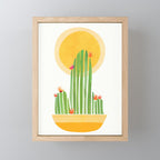 Golden Summer Cactus Mini Art Print Gallery Image 1