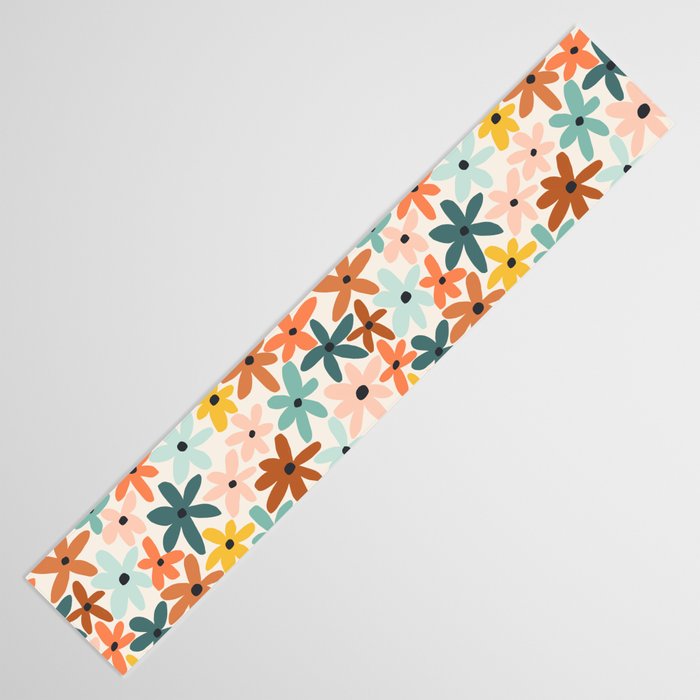 Joyful Flowers - earthy Table Runner Gallery Image 3