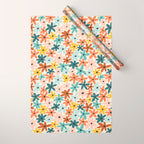 Joyful Flowers - earthy Wrapping Paper Gallery Image 1