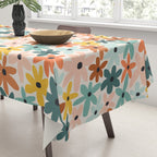 Joyful Flowers - earthy Tablecloth Gallery Image 3