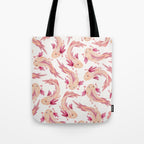 Mexican Axolotls Watercolor Tote Bag Gallery Image 1