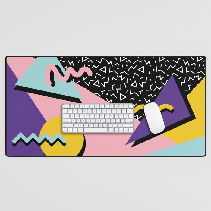 Memphis Pattern 23 - 80s Retro - Pastel Colors Desk Mat Gallery Image 1