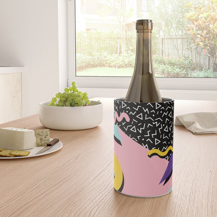 Memphis Pattern 23 - 80s Retro - Pastel Colors Wine Chiller Gallery Image 4