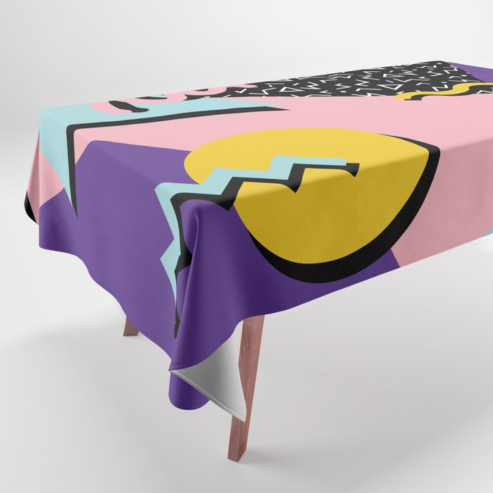 Memphis Pattern 23 - 80s Retro - Pastel Colors Tablecloth Gallery Image 1
