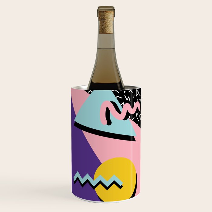 Memphis Pattern 23 - 80s Retro - Pastel Colors Wine Chiller Gallery Image 2