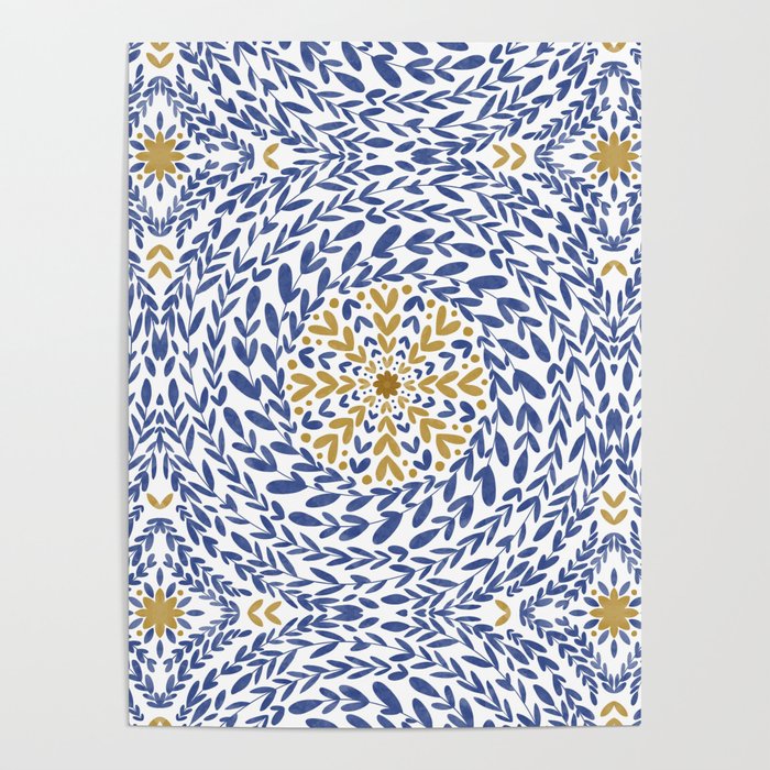 Intricate modern nature tile B Poster Gallery Image 1