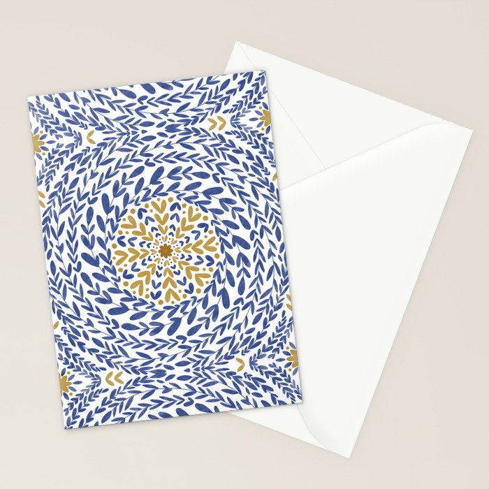 Intricate modern nature tile B Stationery Card Gallery Image 2