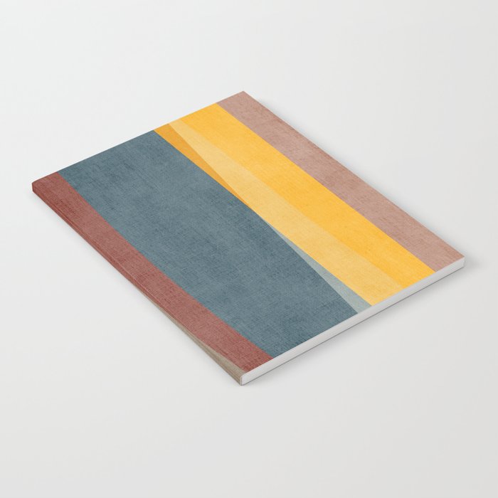 Orange Blue Yellow Beige Modern MCM Art Notebook Gallery Image 2