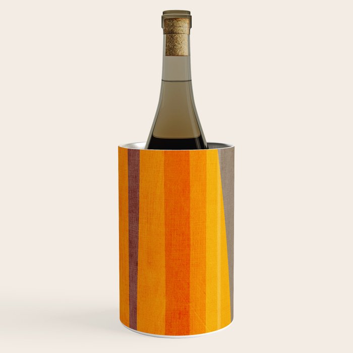 Orange Blue Yellow Beige Modern MCM Art Wine Chiller Gallery Image 2