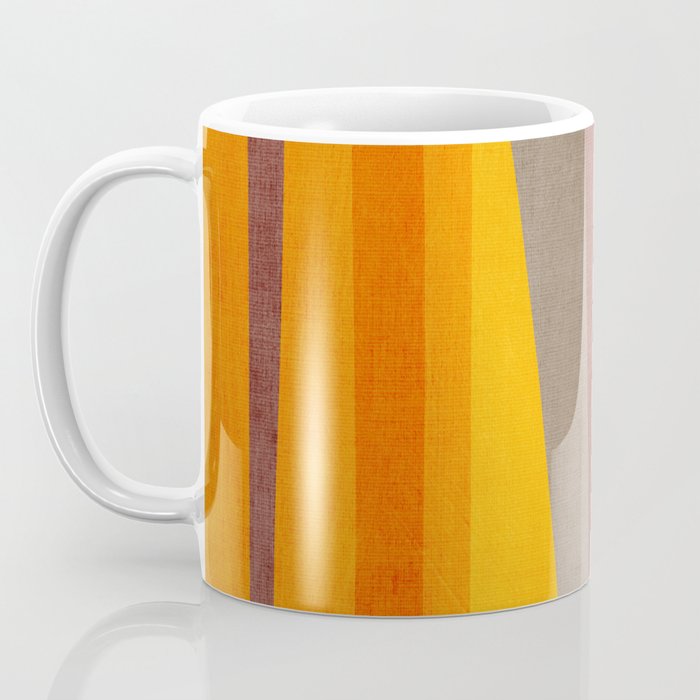Orange Blue Yellow Beige Modern MCM Art Coffee Mug Gallery Image 3