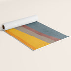 Orange Blue Yellow Beige Modern MCM Art Yoga Mat Gallery Image 2