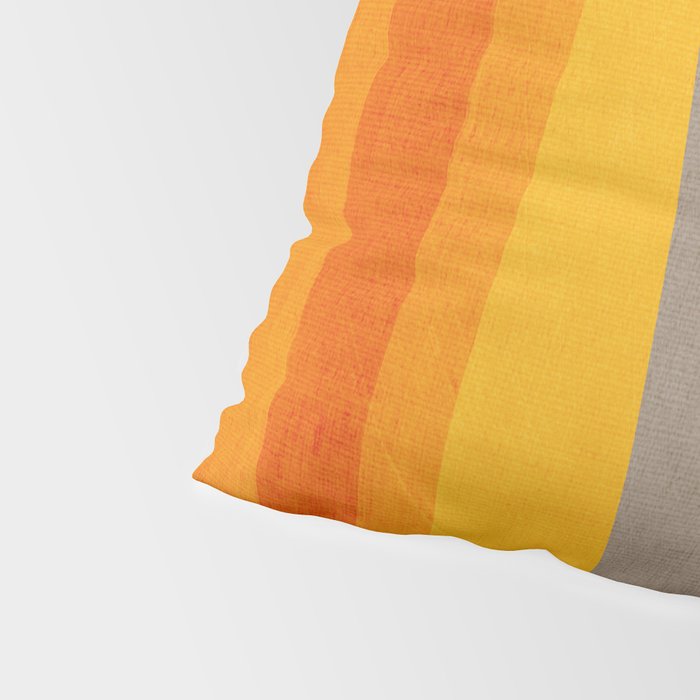 Orange Blue Yellow Beige Modern MCM Art Pillow Sham Gallery Image 4