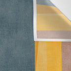 Orange Blue Yellow Beige Modern MCM Art Wall Tapestry Gallery Image 3