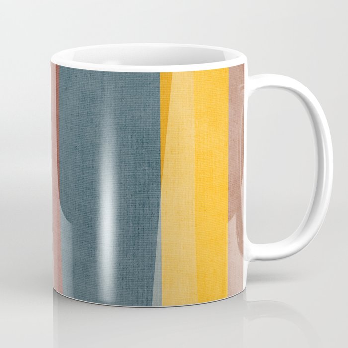 Orange Blue Yellow Beige Modern MCM Art Coffee Mug Gallery Image 1