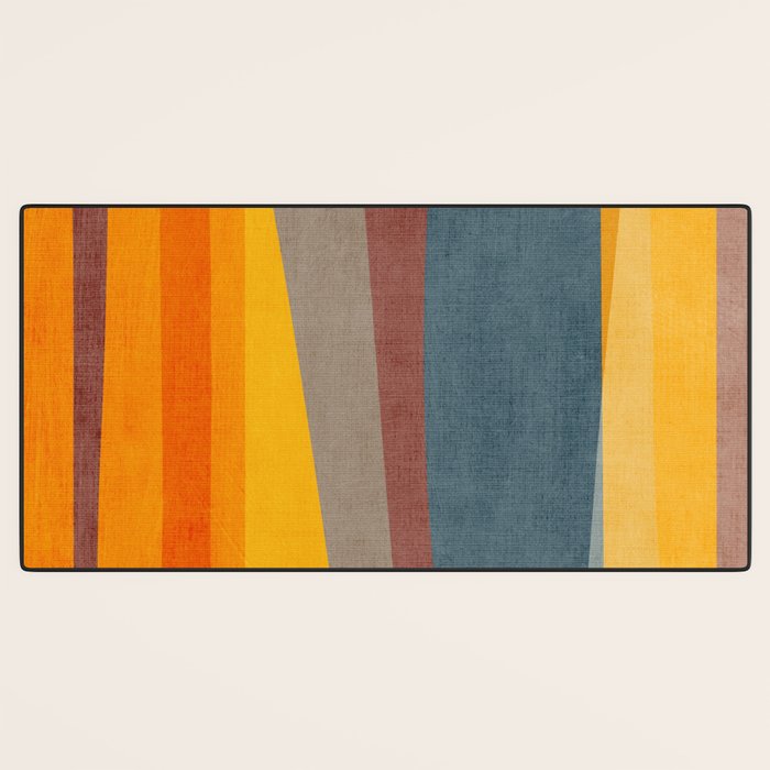 Orange Blue Yellow Beige Modern MCM Art Desk Mat Gallery Image 3