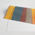 Orange Blue Yellow Beige Modern MCM Art Wrapping Paper Gallery Image 2