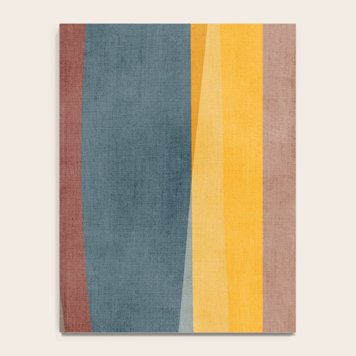Orange Blue Yellow Beige Modern MCM Art Notebook Gallery Image 4