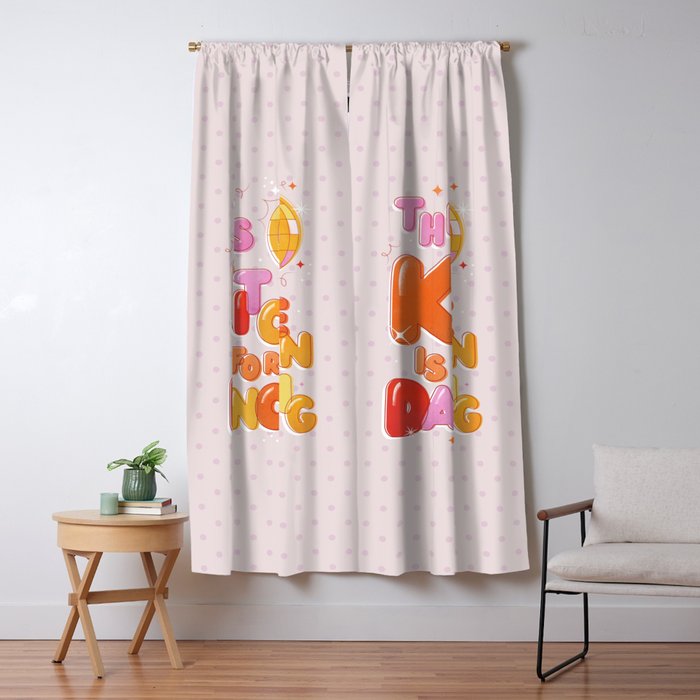 This Kitchen Is For Dancing Window Curtain Gallery Image 1