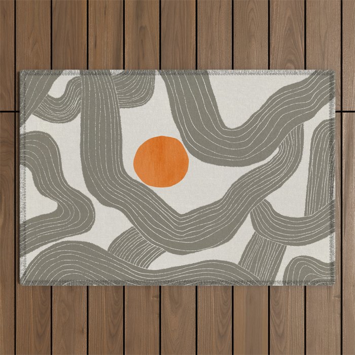 Sun among trees Outdoor Rug Gallery Image 1