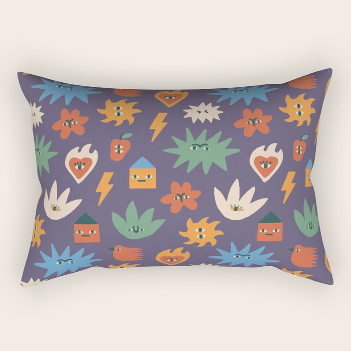 Funky faces Rectangular Pillow Gallery Image 2